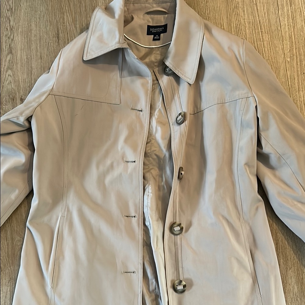 Sonoma Tan Trench Coat Classic Cotton-Blend